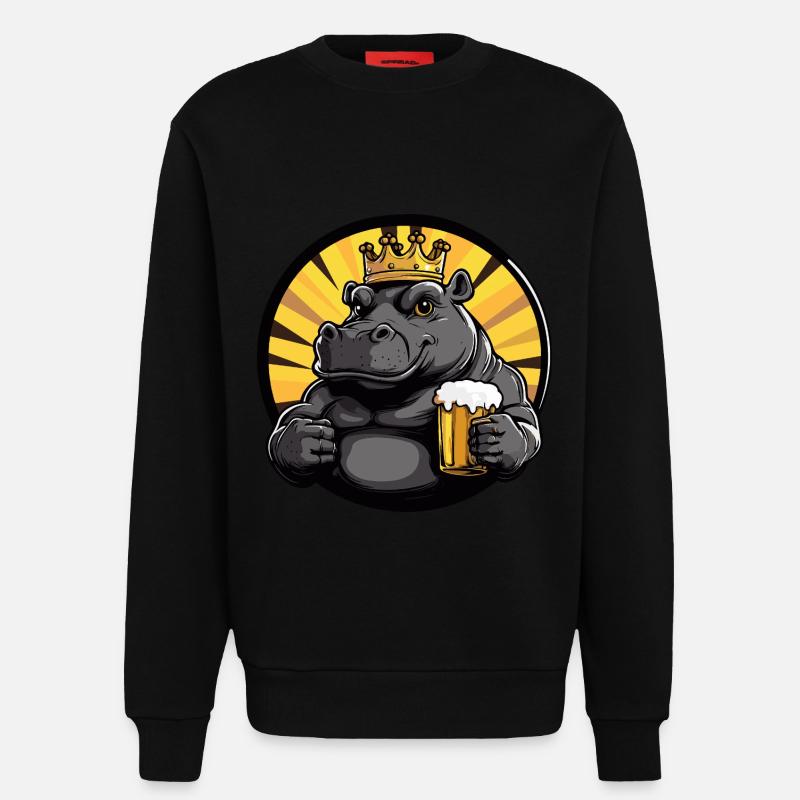 Nilpferd Bier - Sweatshirt - made by SPREAD  - SOLID BLACK