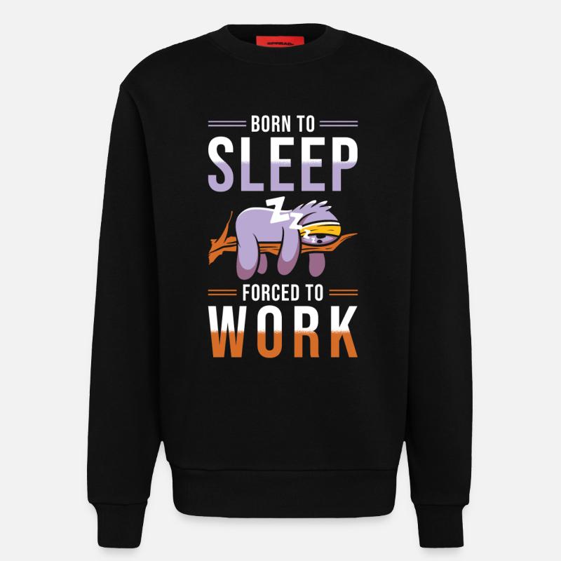 Faultier lustig - Sweatshirt - made by SPREAD - SOLID BLACK