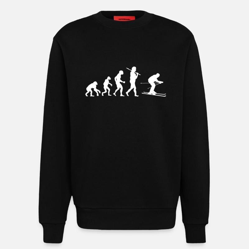 Evolution Ski - Sweatshirt - made by SPREAD  - SOLID BLACK