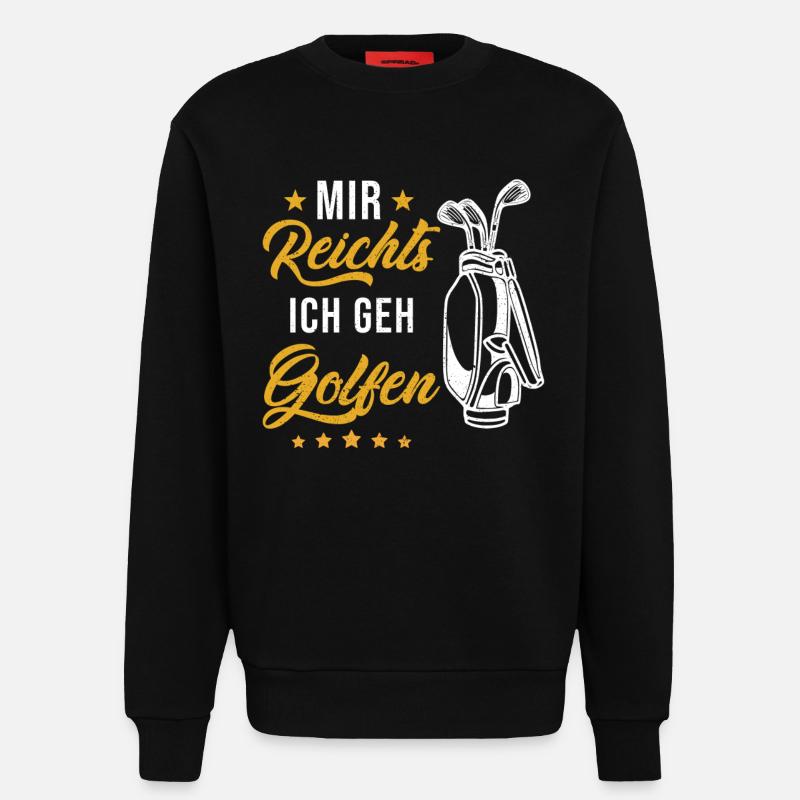 Golf Golfer Geschenk - Sweatshirt - made by SPREAD  - SOLID BLACK