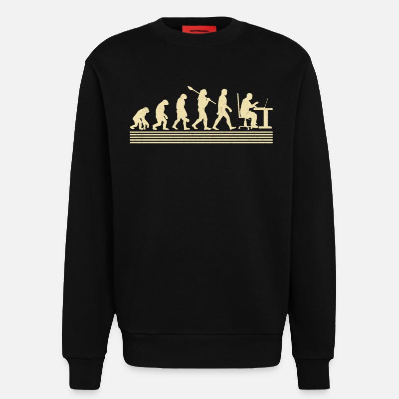 Evolution Des Computerprogrammierers - Sweatshirt - made by SPREAD  - SOLID BLACK