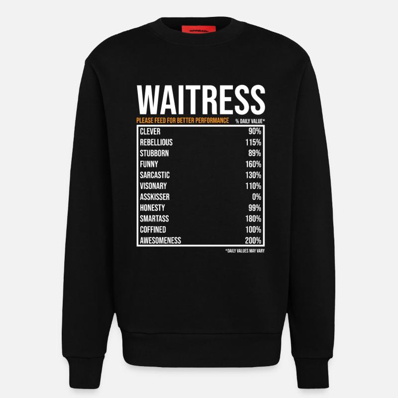 Kellnerin Servicekraft Spruch Geschenk - Sweatshirt - made by SPREAD  - SOLID BLACK
