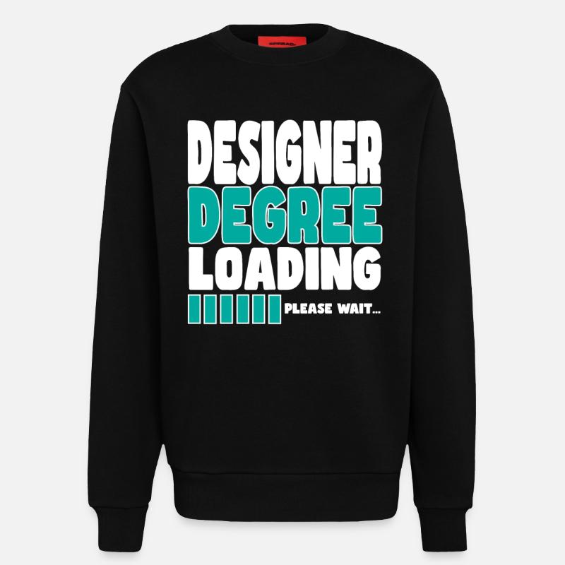 Designer invites training - Sweatshirt - made by SPREAD  - SOLID BLACK