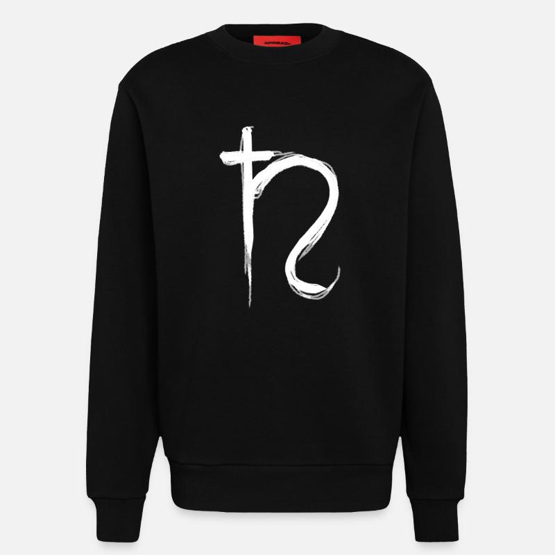 Symbole d’astrologie de Saturne - Sweat bio décontracté fabriqué en UE - SOLID BLACK