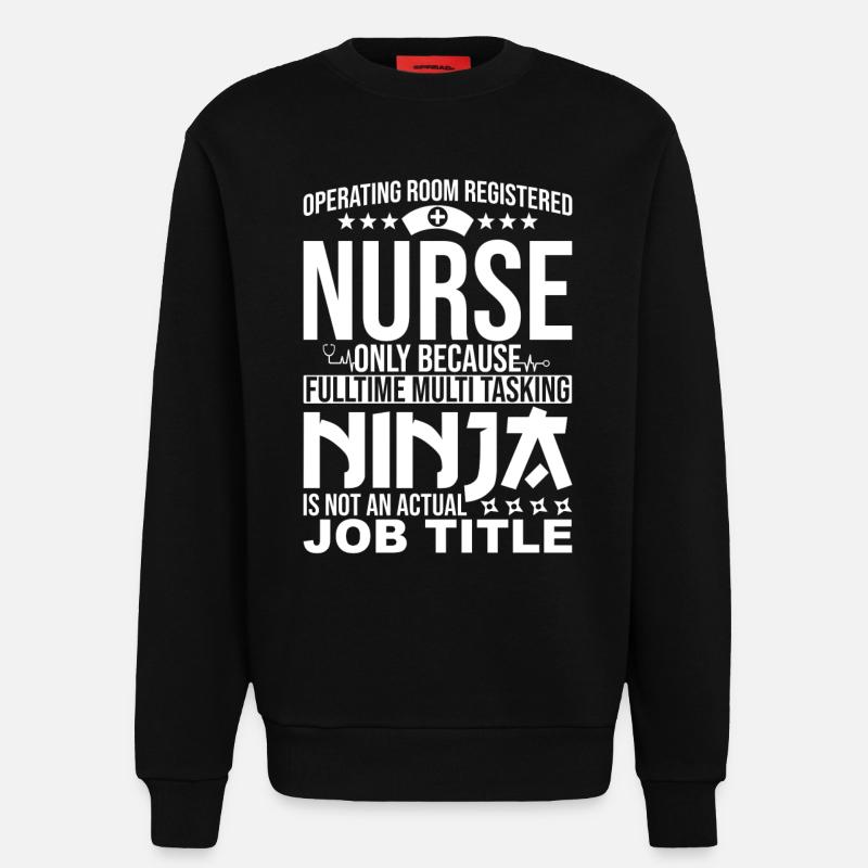 OP Krankenschwester - Sweatshirt - made by SPREAD  - SOLID BLACK