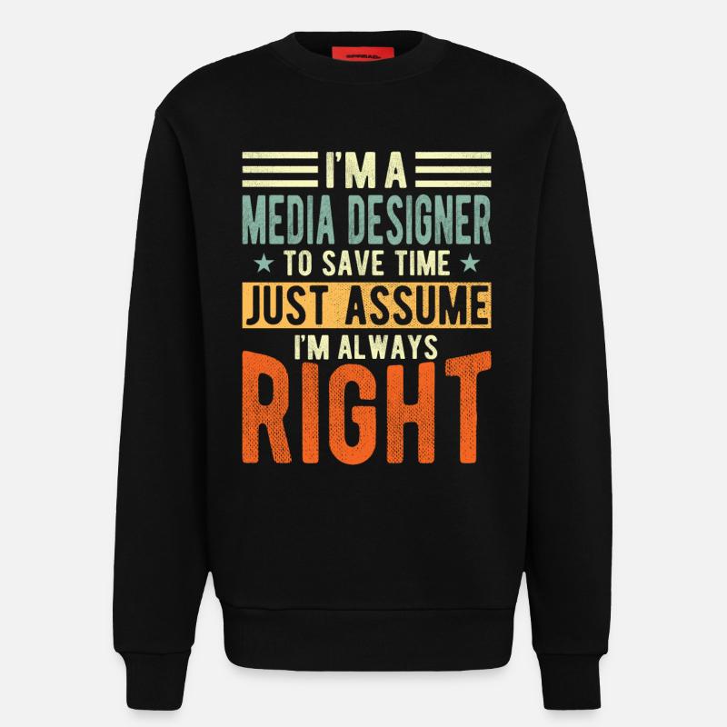 Mediendesigner - Sweatshirt - made by SPREAD  - SOLID BLACK
