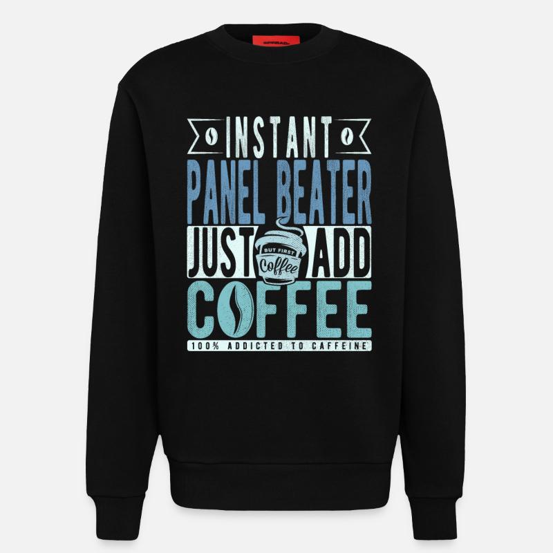 Panel Racket Coffee Saying - Sweatshirt - made by SPREAD  - SOLID BLACK