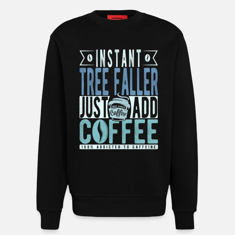 Baumfaller café dicton - Sweat bio décontracté fabriqué en UE - SOLID BLACK