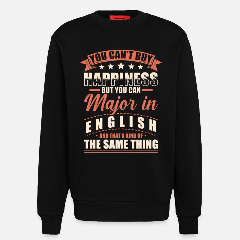 Englisch Abschluss - Sweatshirt - made by SPREAD  - SOLID BLACK