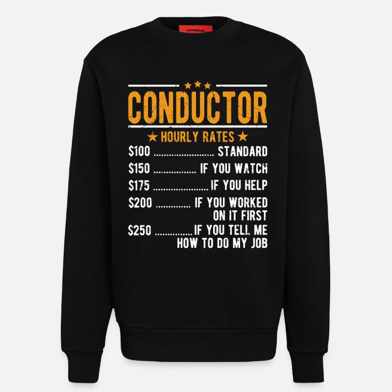 Dirigent Stundenlohn - Sweatshirt - made by SPREAD  - SOLID BLACK
