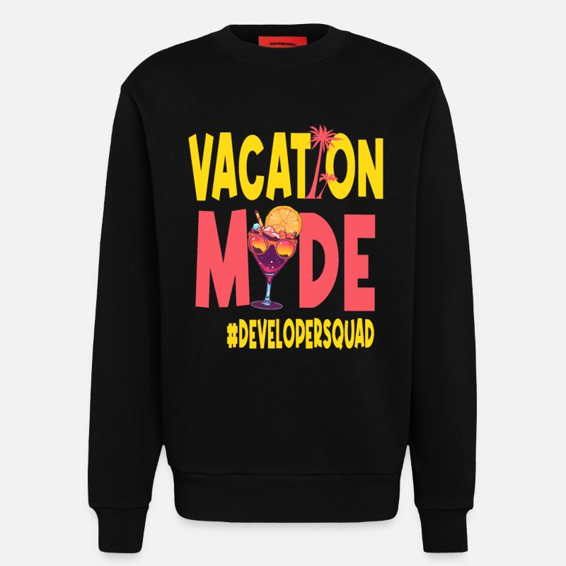 Développeur Vacances Vacy Mode Developersquad - Sweat bio décontracté fabriqué en UE - SOLID BLACK