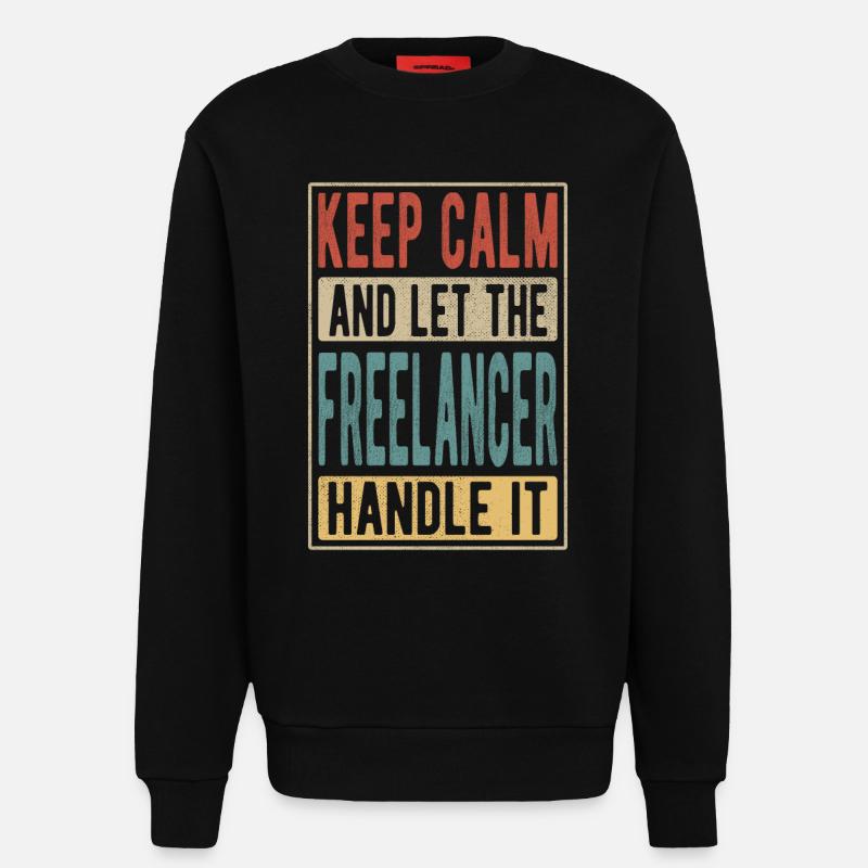 Freelancer Retro Geschenk - Sweatshirt - made by SPREAD  - SOLID BLACK