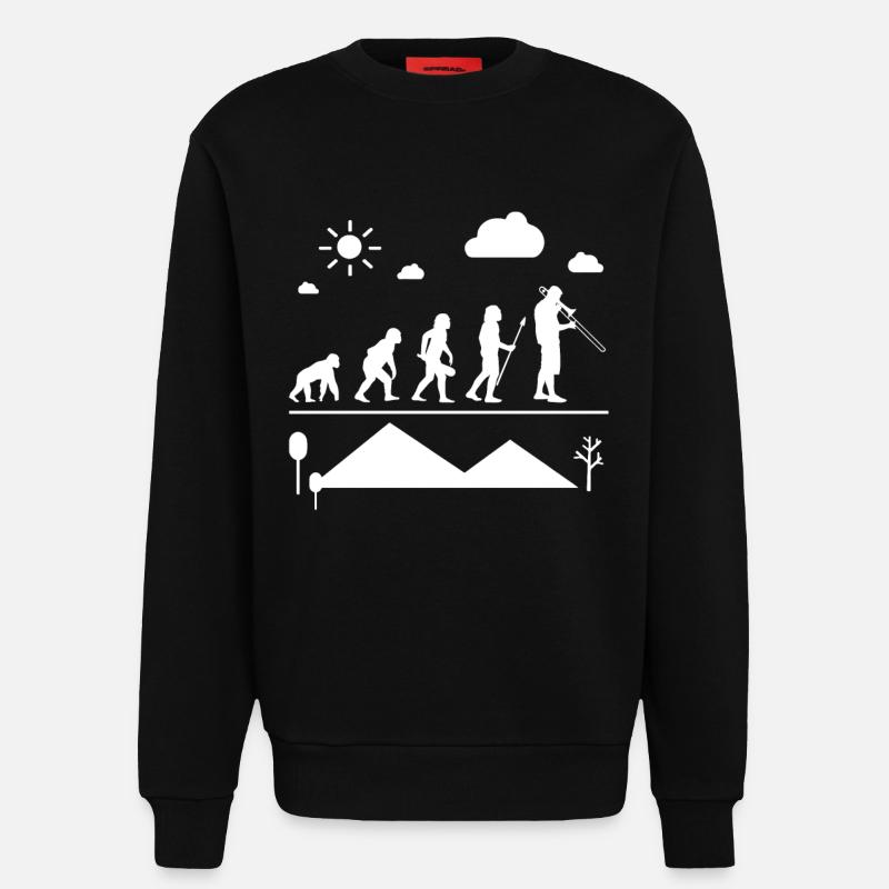 Trombone Trombone Evolution - Sweat bio décontracté fabriqué en UE - SOLID BLACK