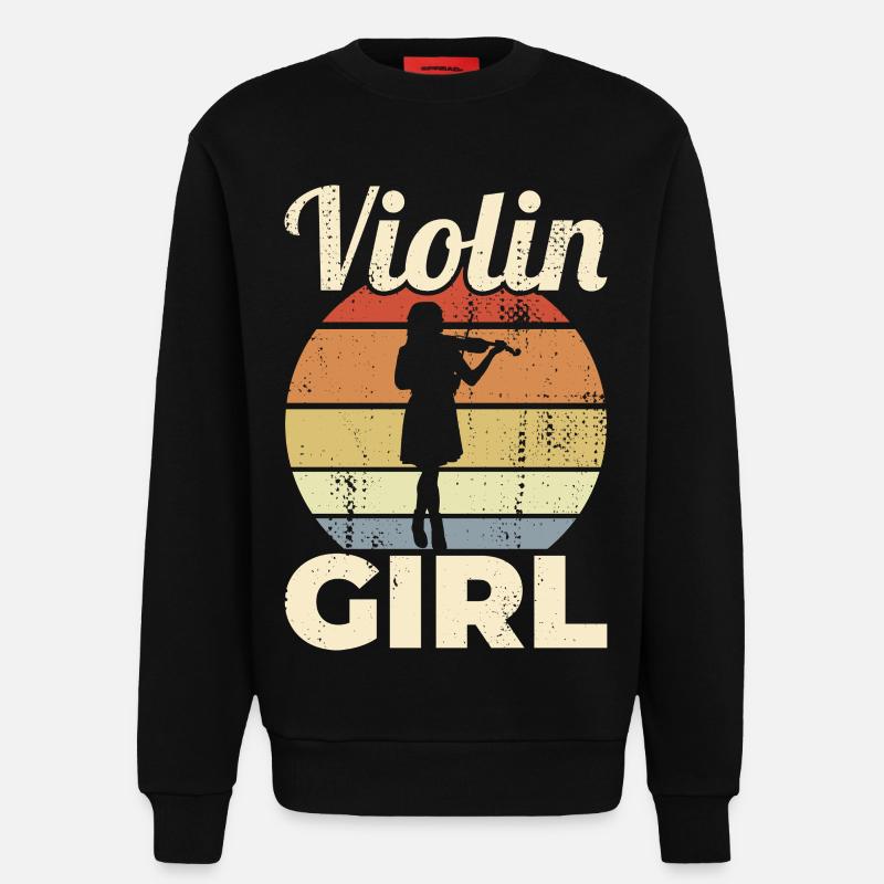 Geigerin Mädchen - Sweatshirt - made by SPREAD  - SOLID BLACK