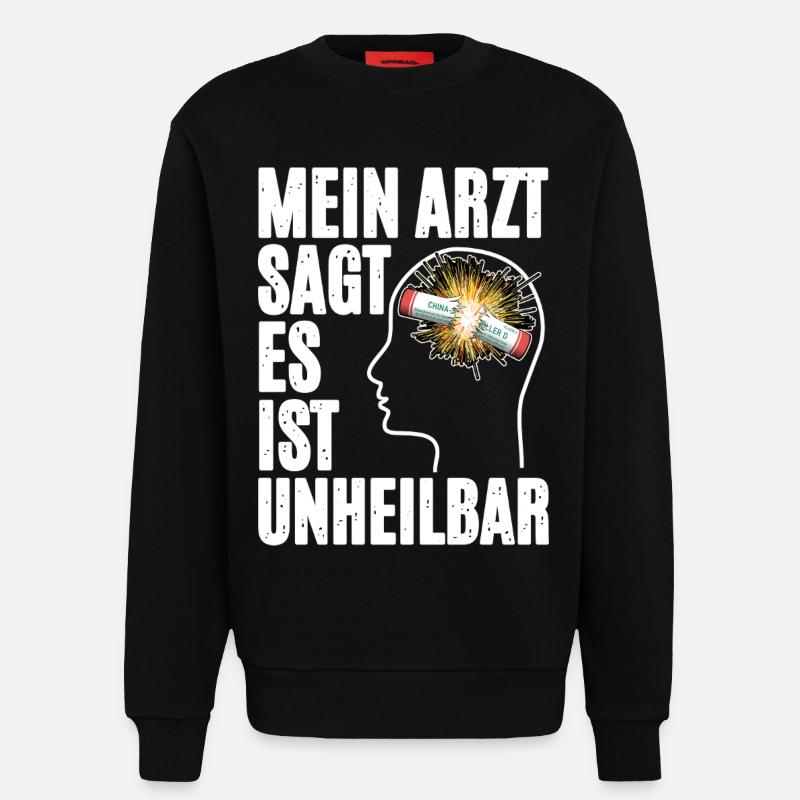 Pyrotechnik Im Kopf - Sweatshirt - made by SPREAD  - SOLID BLACK