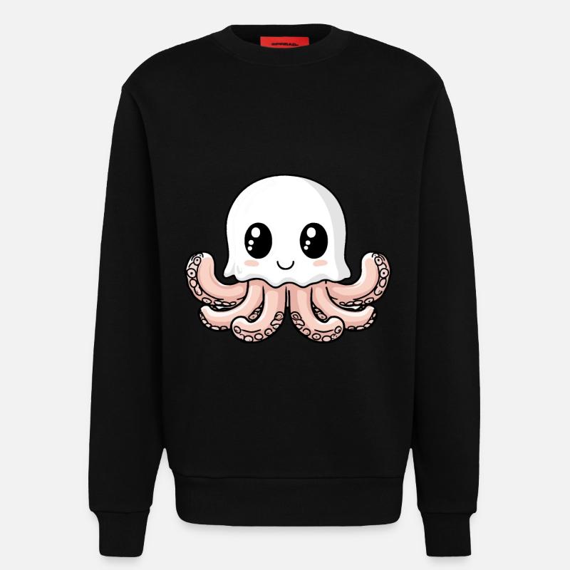 Oktopus Halloween Comic Geist - Sweatshirt - made by SPREAD  - SOLID BLACK