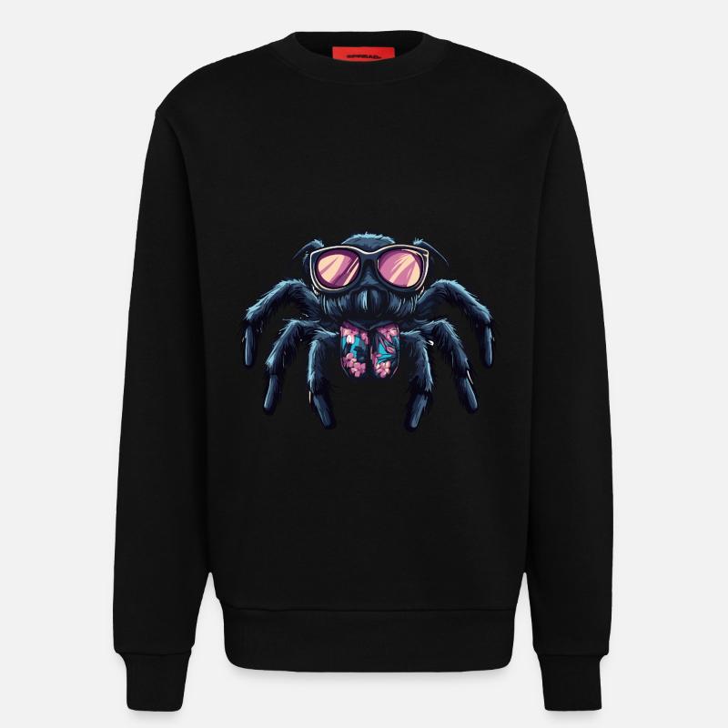 Tarantula Comic Funny Summer - Sweatshirt - made by SPREAD  - SOLID BLACK
