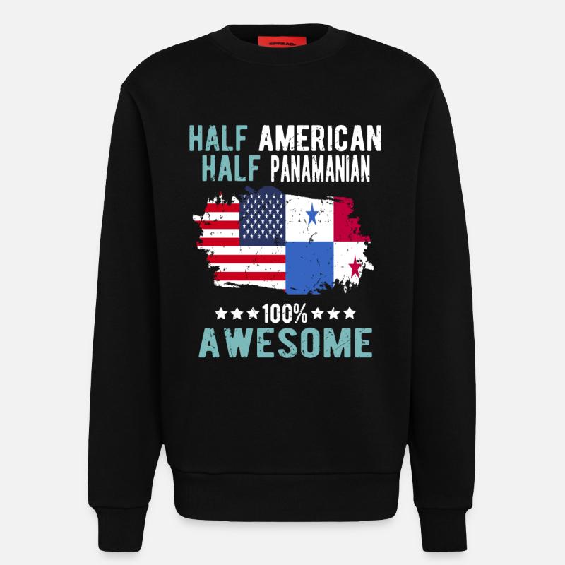 Halb Amerikaner Halb Panamese - Sweatshirt - made by SPREAD - SOLID BLACK