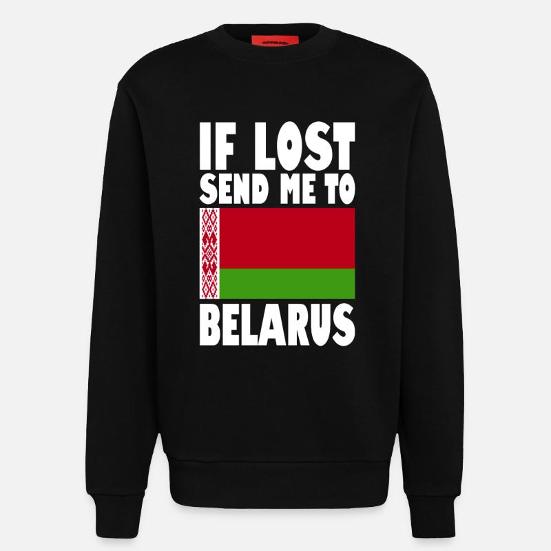 Belarus Flagge Spruch - Sweatshirt - made by SPREAD  - SOLID BLACK