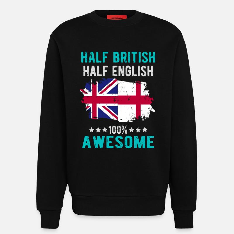 Halb Brite Halb Engländer - Sweatshirt - made by SPREAD - SOLID BLACK