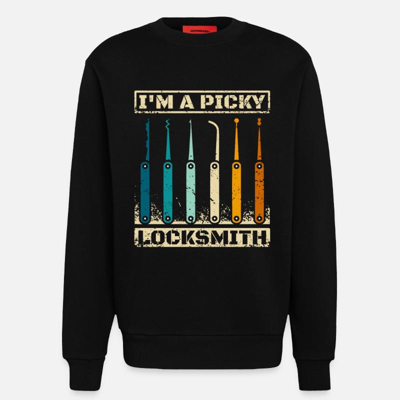 I'm a picky locksmith - Sweatshirt - made by SPREAD  - SOLID BLACK
