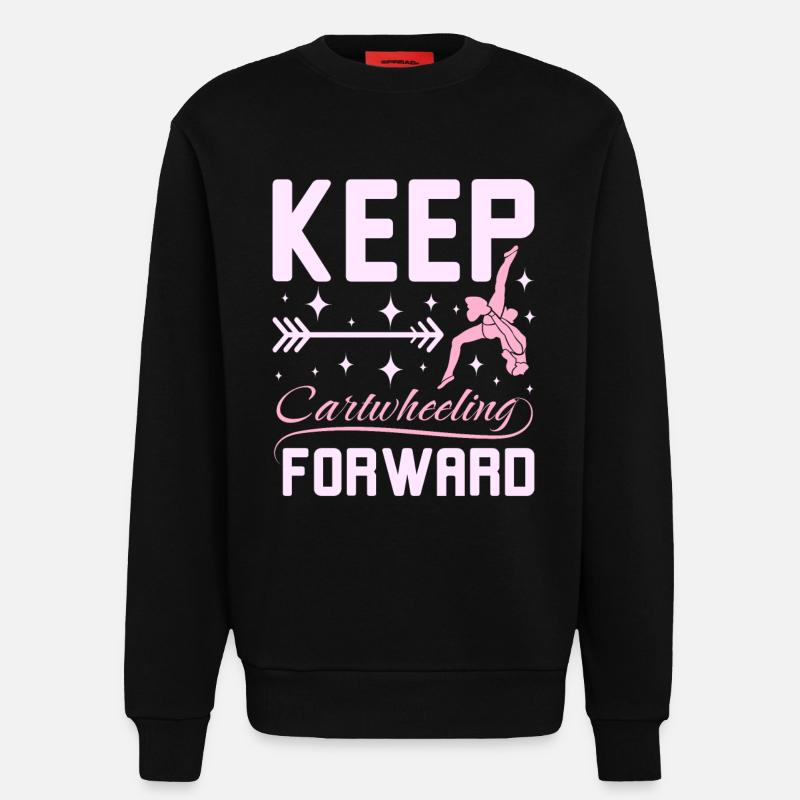 Keep catwheelig forward - Sweatshirt - made by SPREAD  - SOLID BLACK