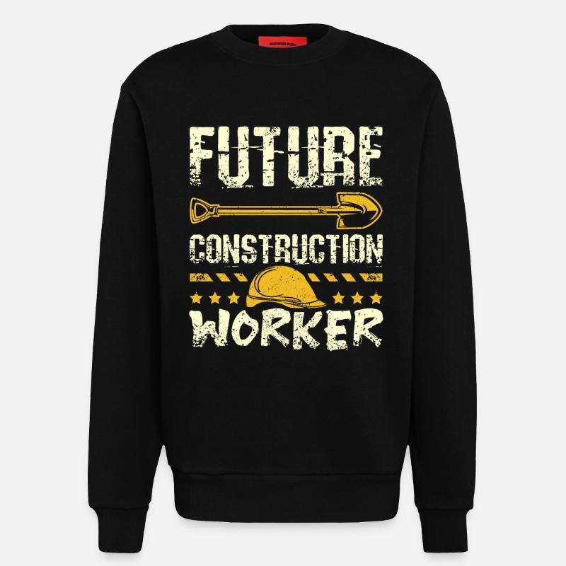 Future construction worker - Sweatshirt - made by SPREAD - SOLID BLACK
