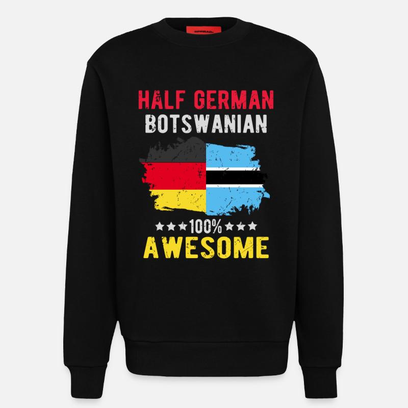 Halb Deutsch Halb Batswana - Sweatshirt - made by SPREAD  - SOLID BLACK