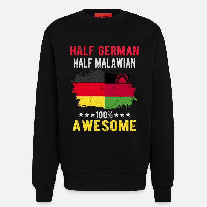 Half German Half Malawi - Sweatshirt - made by SPREAD  - SOLID BLACK