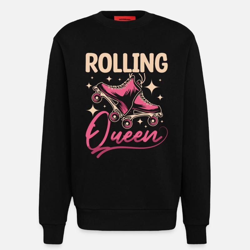 Inline skating rolling queen - Sweatshirt - made by SPREAD  - SOLID BLACK