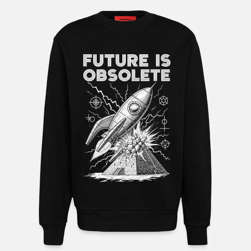 Vision d’avenir Conception de l’espace - Sweat bio décontracté fabriqué en UE - SOLID BLACK