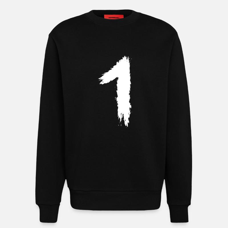 Zahl 1 Nummer Eins - Sweatshirt - made by SPREAD  - SOLID BLACK