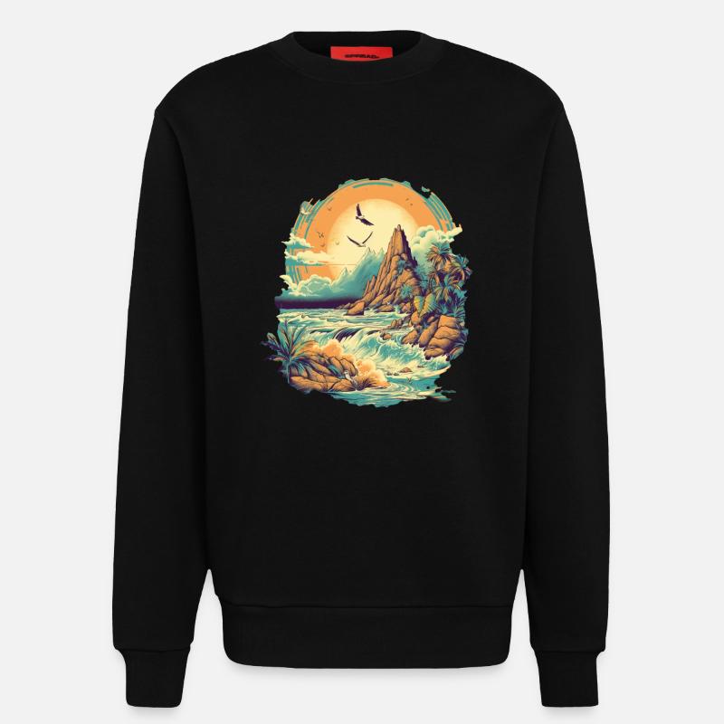 Strand - Sweatshirt - made by SPREAD  - SOLID BLACK