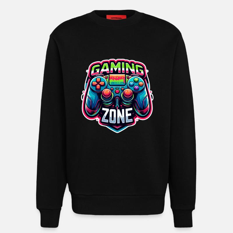 Gaming Zone - Controller Illustration - Sweatshirt - made by SPREAD  - SOLID BLACK
