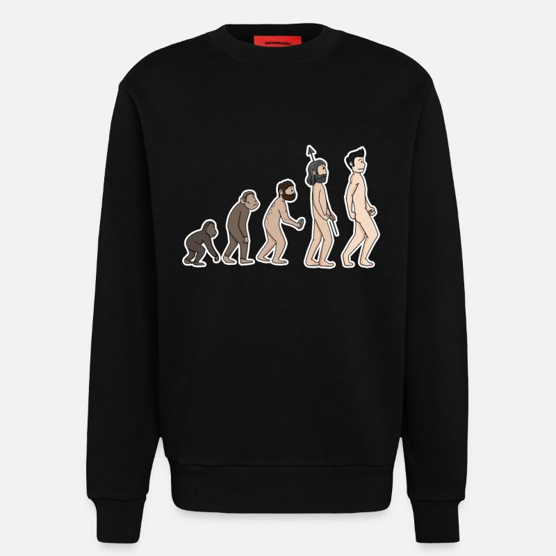 évolution - Sweat bio décontracté fabriqué en UE - SOLID BLACK