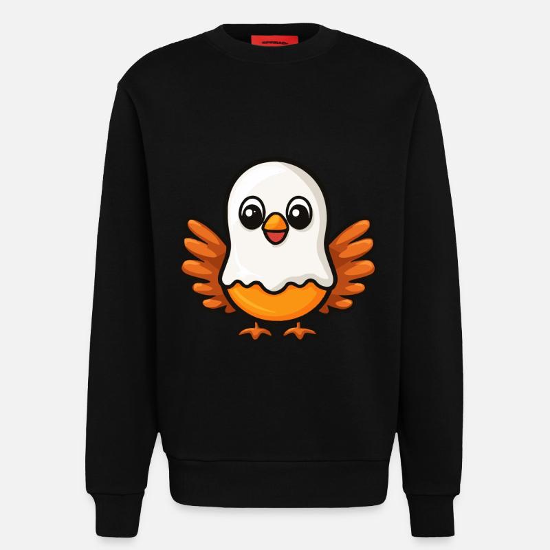 Truthahn Halloween Comic Geist - Sweatshirt - made by SPREAD - SOLID BLACK