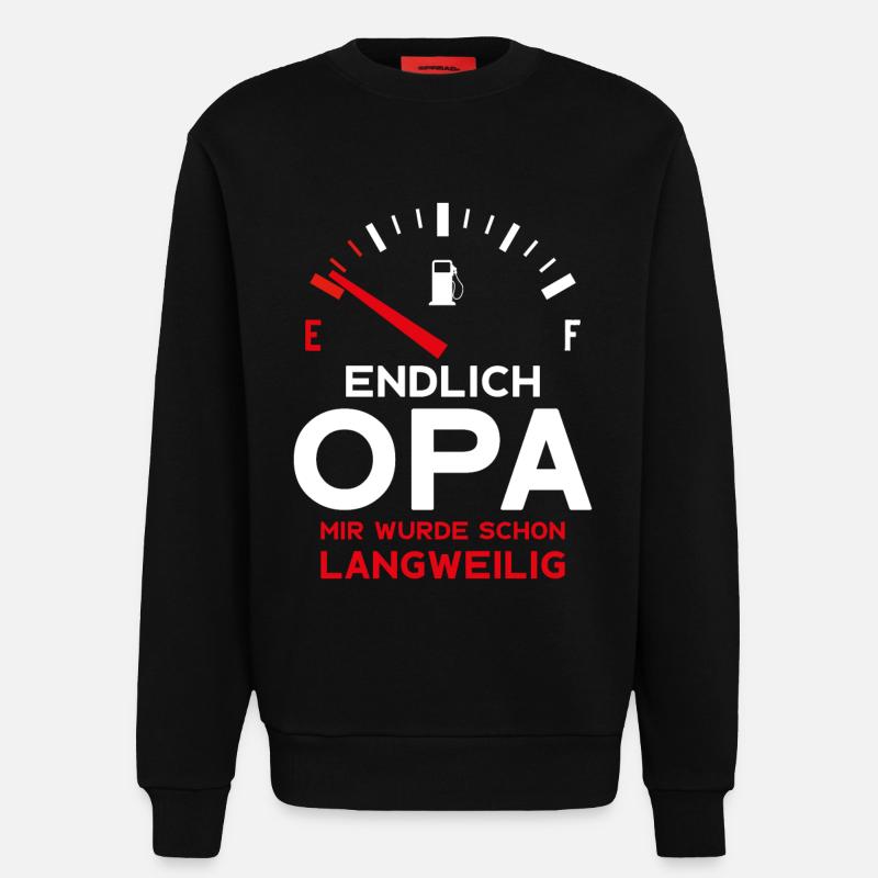 ERSTER ENKEL ENDLICH OPA - Sweatshirt - made by SPREAD  - SOLID BLACK