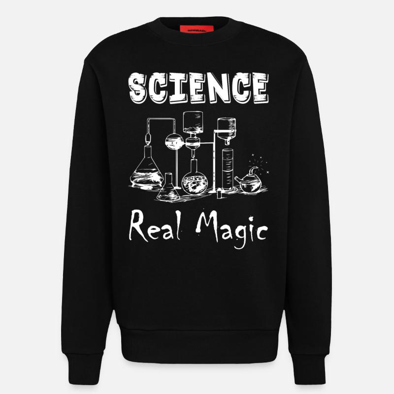 Science Real Magic - Sweatshirt - made by SPREAD - SOLID BLACK