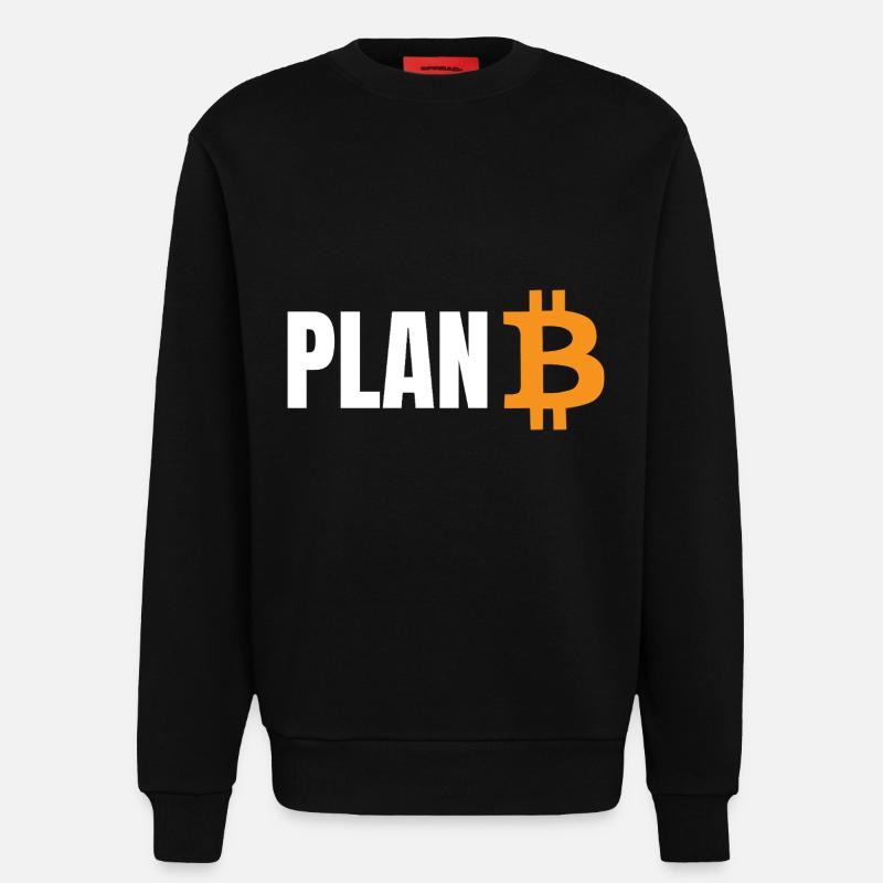 Plan B Bitcoin - Sweatshirt - made by SPREAD  - SOLID BLACK