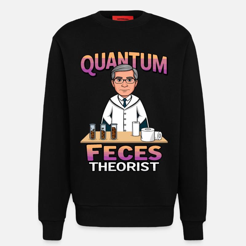 Quanten Fäkalien Theoretiker - Sweatshirt - made by SPREAD - SOLID BLACK