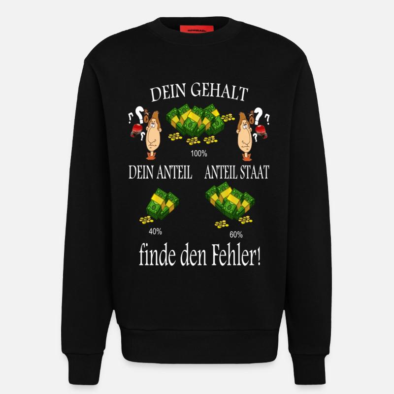 Finde den Fehler ! - Sweatshirt - made by SPREAD  - SOLID BLACK