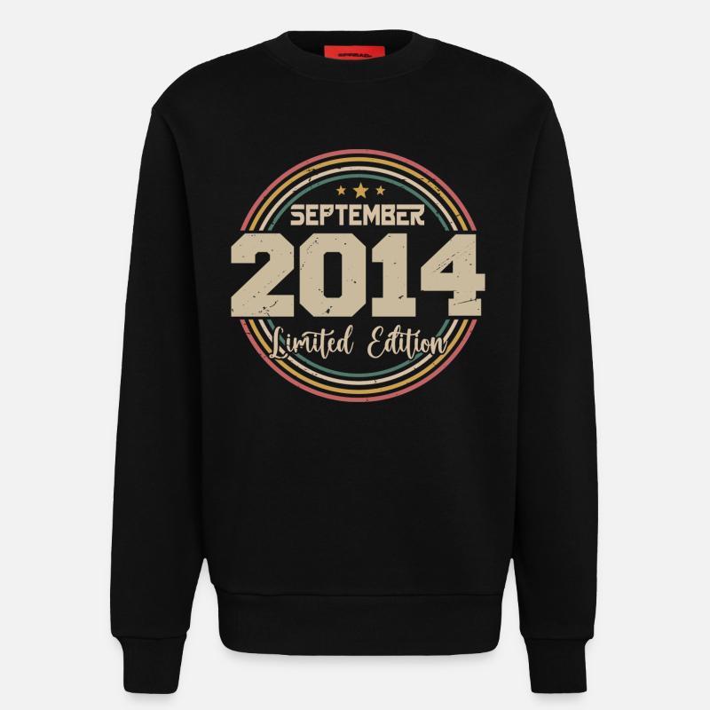 September Birthday Gift 2014 - Sweatshirt - made by SPREAD - SOLID BLACK
