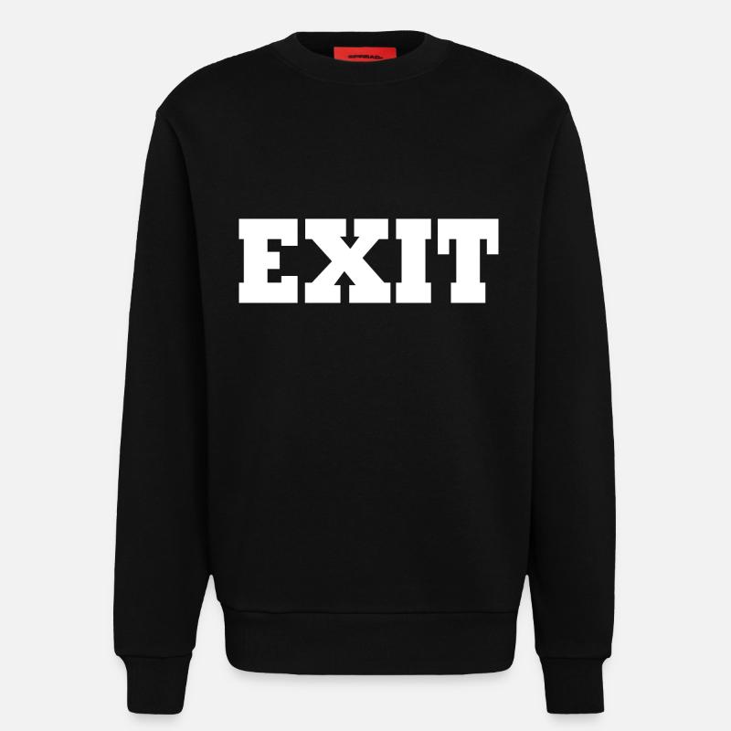 Exit - Sweatshirt - made by SPREAD  - SOLID BLACK