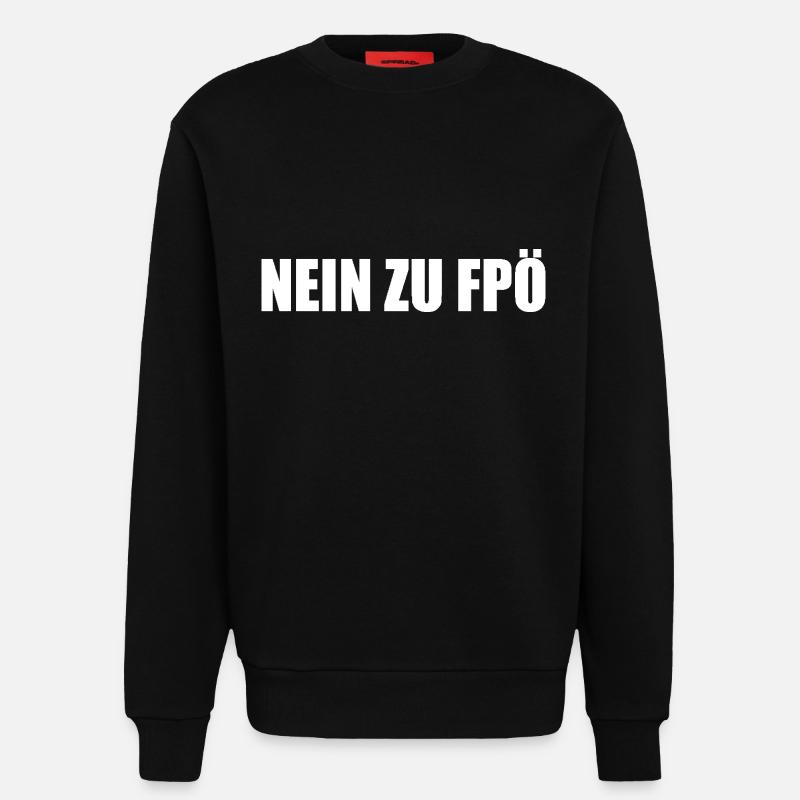 Nein zu fpö - Sweatshirt - made by SPREAD  - SOLID BLACK
