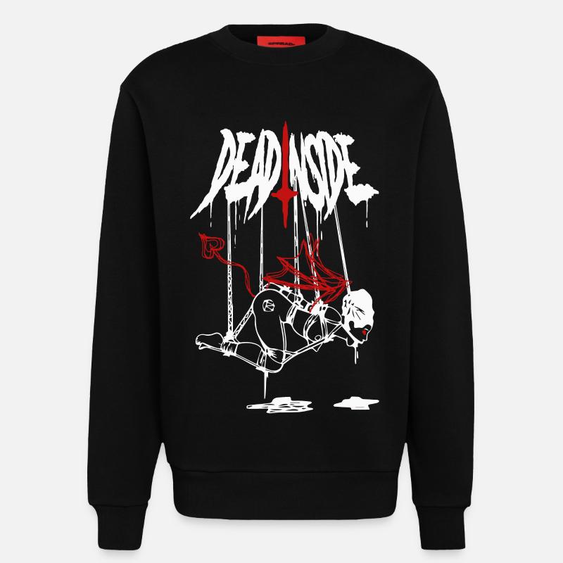 Abstrakter Feuerblitz - Sweatshirt - made by SPREAD  - SOLID BLACK