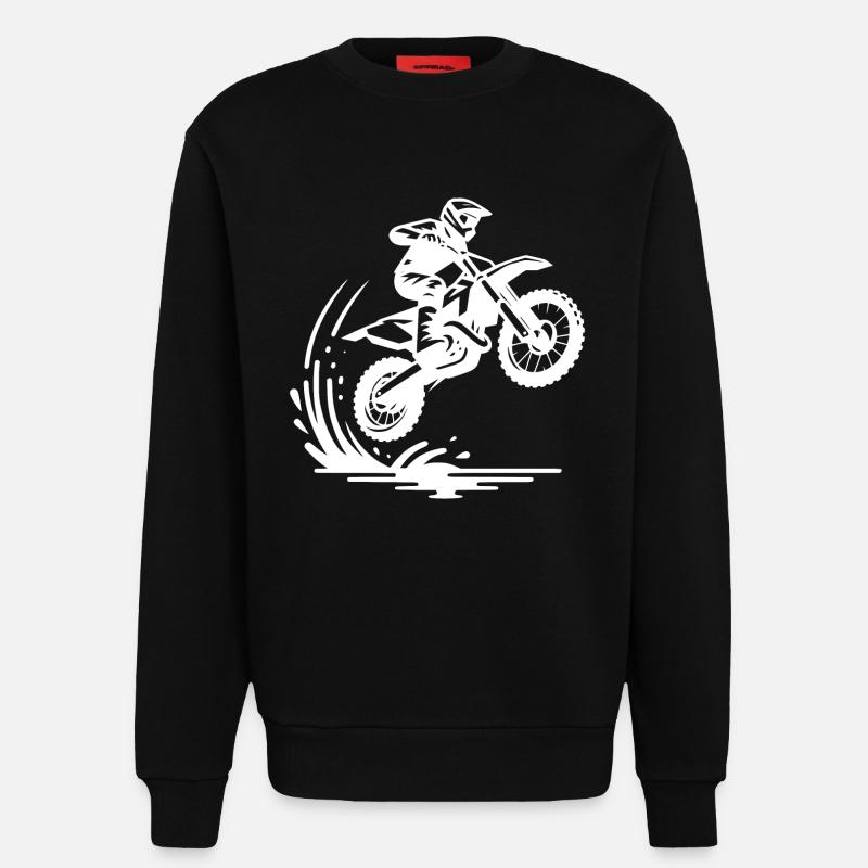 Off-road machine in deck - Sweatshirt - made by SPREAD  - SOLID BLACK