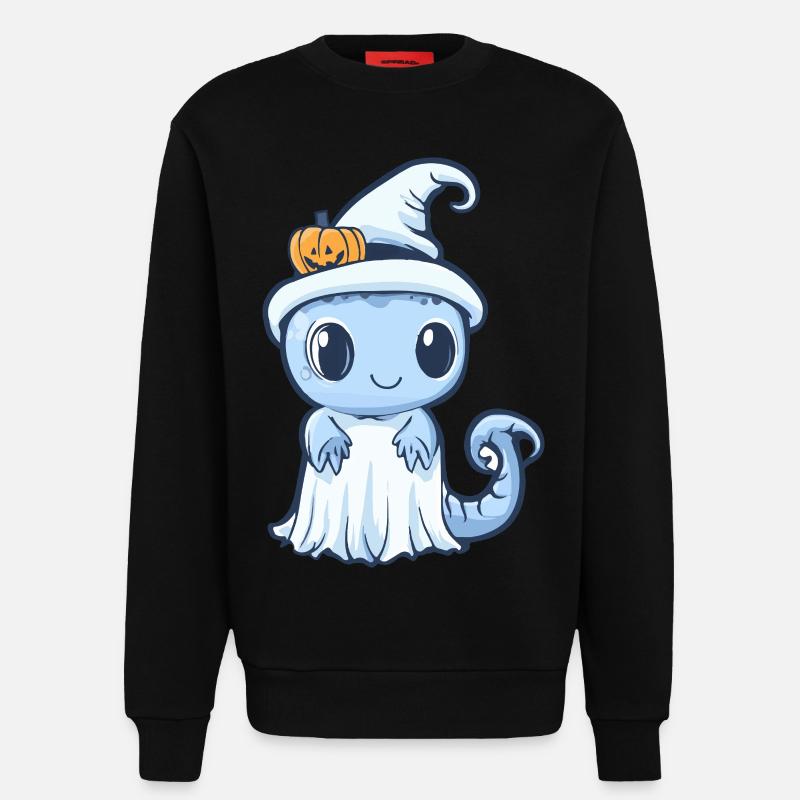 Echse Halloween Comic Geist - Sweatshirt - made by SPREAD  - SOLID BLACK