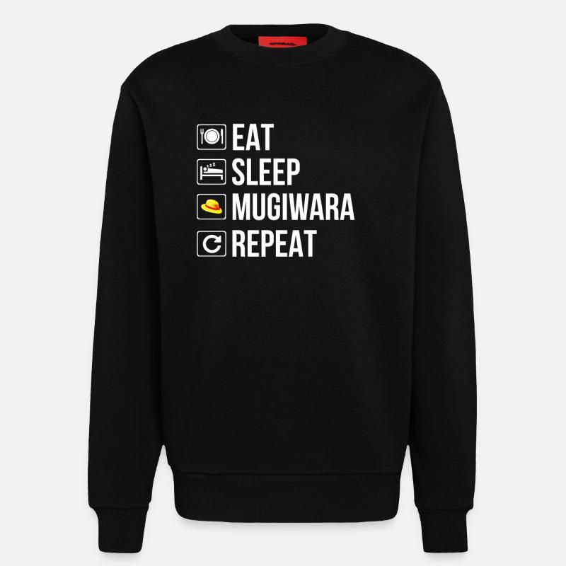 Strohhut Ruffy - Sweatshirt - made by SPREAD - SOLID BLACK