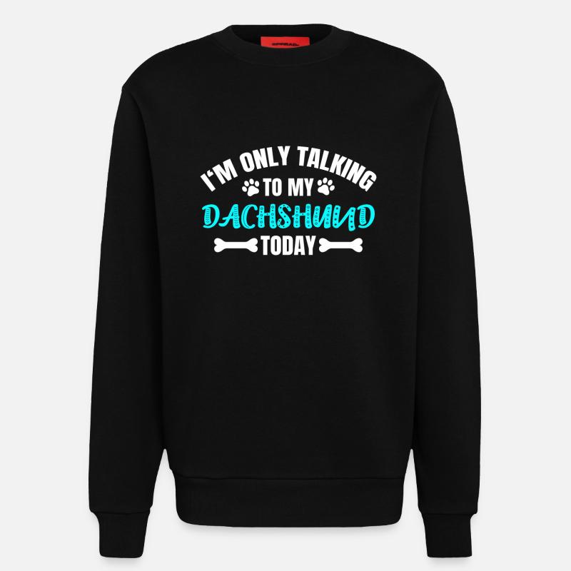 Teckel Dackel - Sweat bio décontracté fabriqué en UE - SOLID BLACK