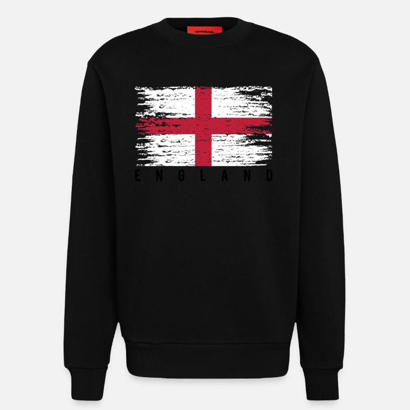 Englisches Kreuz mit Strähnen - Sweatshirt - made by SPREAD  - SOLID BLACK